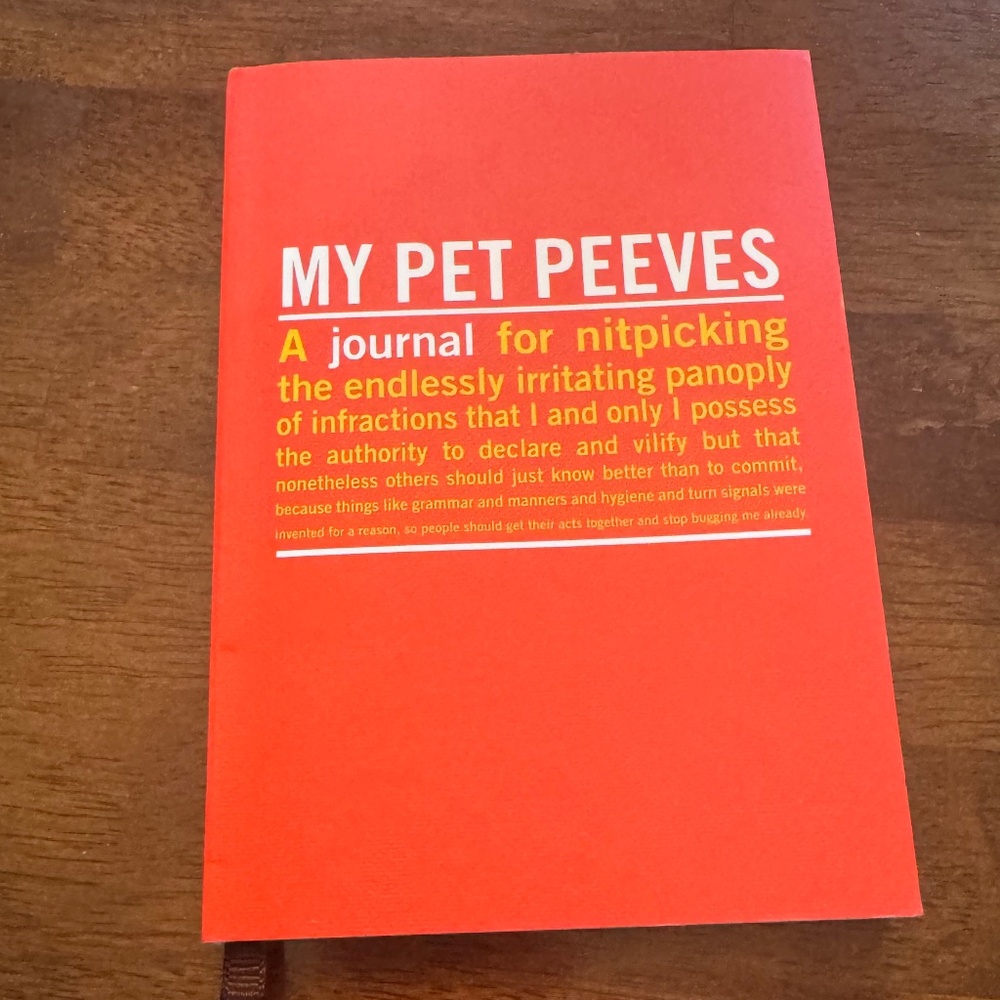NWOT KNOCK KNOCK My Pet Peeves Journal